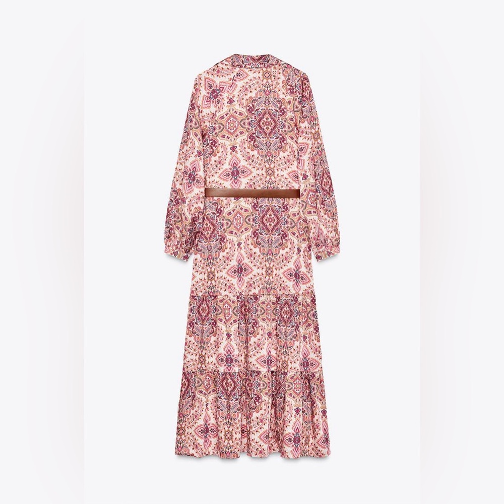 Zara Pink Long Sleeve Dress - Picture 2 of 2